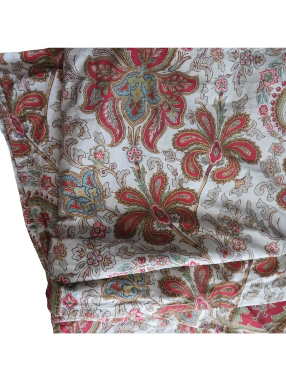 Pottery Barn Charlie Paisley Organic Percale King Duvet Cover 2 Pillow Shams